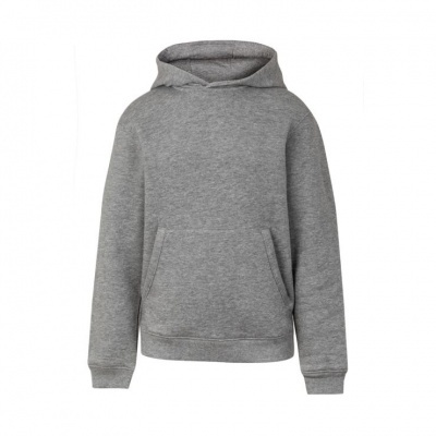 Sweatshirt cinza com capuz e bolso canguru