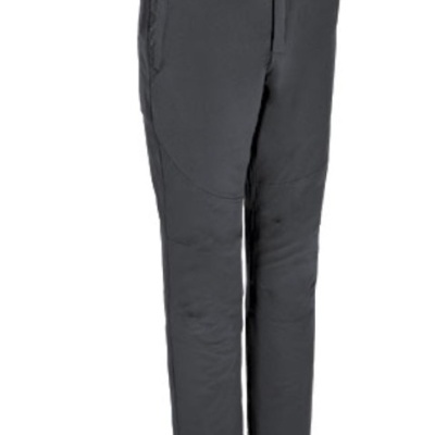 Calças pretas de tecido liso para homem