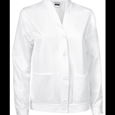 Casaco branco com botões e dois bolsos frontais