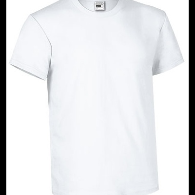 T-shirt branca de manga curta com gola redonda