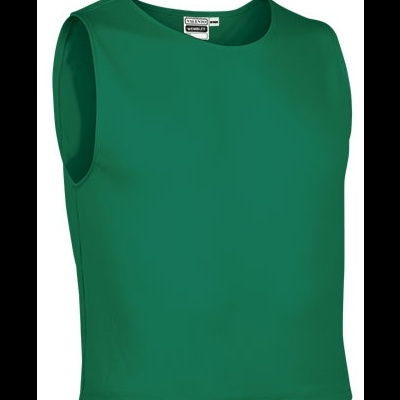 T-shirt verde escura sem mangas com etiqueta Chanel