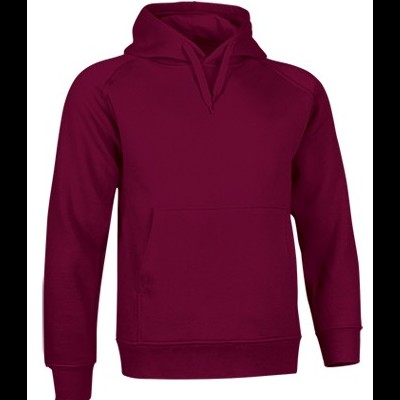 Sweatshirt bordô com capuz e bolso canguru