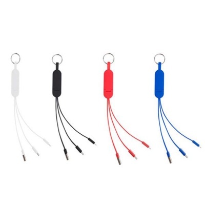 Chaveiros com carregadores múltiplos em várias cores