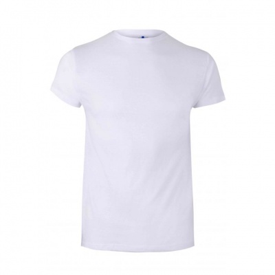 T-shirt branca básica com gola redonda