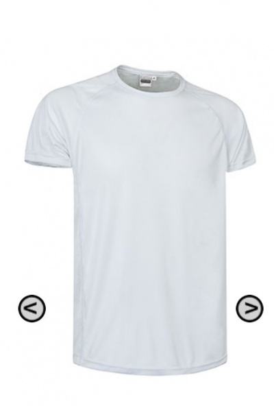 Camiseta branca de manga curta com gola redonda