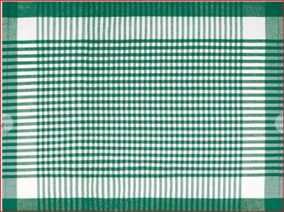 Tecido xadrez verde e branco com padrão de quadrados
