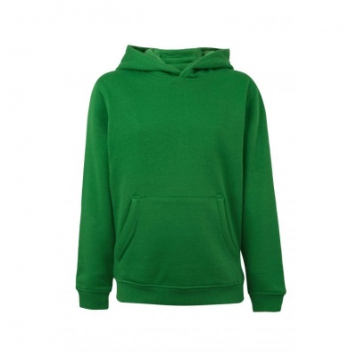 Sweatshirt verde com capuz e bolso frontal canguru
