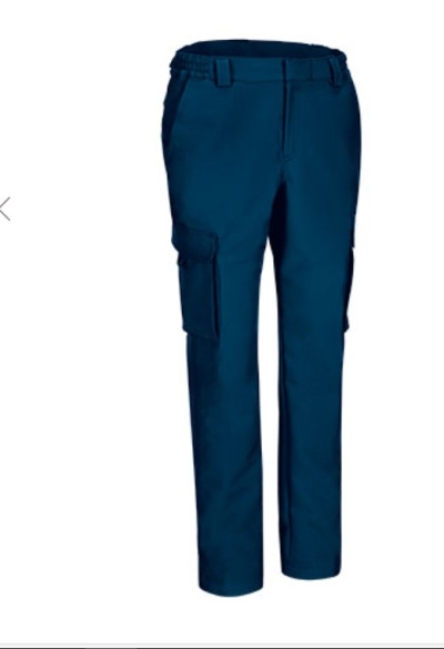 Calças de ganga azul escuro com bolsos tipo cargo