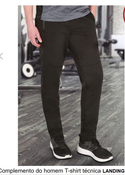 Calças desportivas pretas usadas na academia