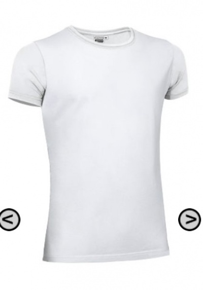 Camiseta branca básica de manga curta com gola redonda