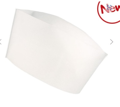 Faixa elástica branca com textura fina com selo 'New' parcial