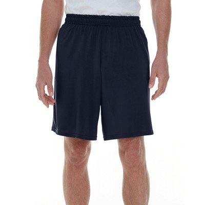 Calções masculinos azuis escuros com cós elástico