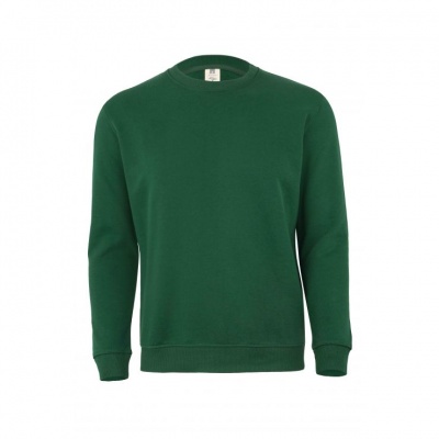 Camisola verde escura de manga comprida com gola redonda