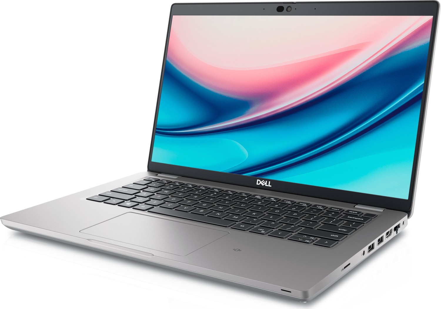 Dell Latitude 5421 Computador portátil Dell prata aberto com ecrã colorido e teclado preto
