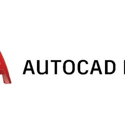 Logotipo do AutoCAD LT com grande letra A vermelha e texto preto