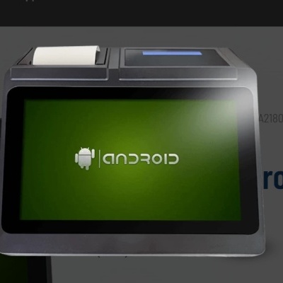 Terminal POS com ecrã tátil Android e impressora térmica integrada
