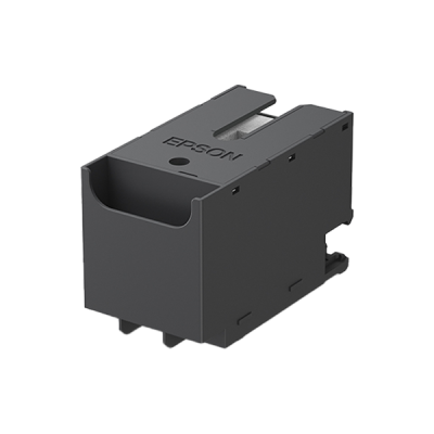 Cartucho de tinta Epson preto em plástico fosco retangular