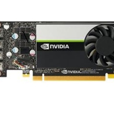 Placa gráfica Nvidia preta com ventoinha e logo NVIDIA