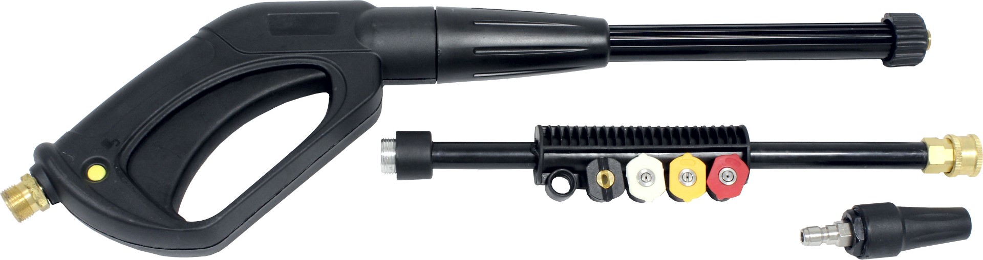 Máquina de Lavar Alta Pressão, 195 Bar, 2500W Conjunto de acessórios para lavadora de alta pressão com pistola preta e vários bicos