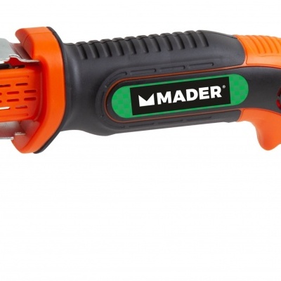 Serra elétrica de mão MADER com empunhadura preta e laranja e lâmina dentada