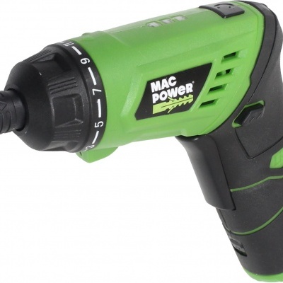 Aparafusadora elétrica portátil verde e preta da MAC POWER