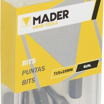Caixa de bits MADER HAND TOOLS T15x25MM com 6 unidades