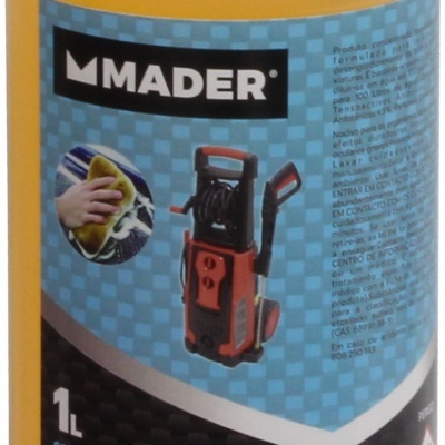 Frasco de champô auto concentrado MADER com tampa vermelha