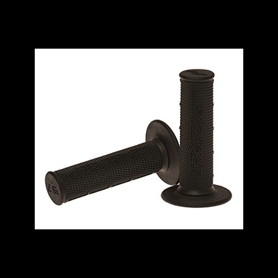 Punhos pretos para bicicleta ou moto em borracha com textura antiderrapante