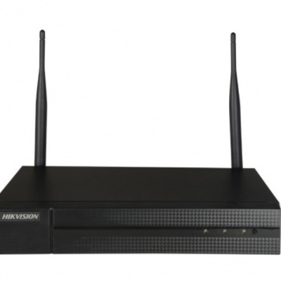 Gravador digital preto com duas antenas e luzes LED frontais