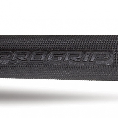 Punho de guiador preto com textura e marca PROGRIP