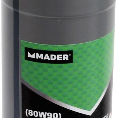 Garrafa de óleo para transmissões mecânicas Mader 80W90 com tampa vermelha