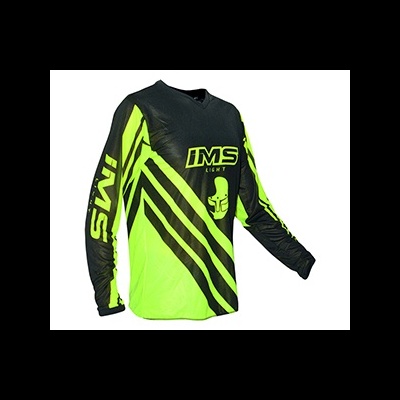Camisola desportiva IMS LIGHT manga comprida verde fluorescente e preta