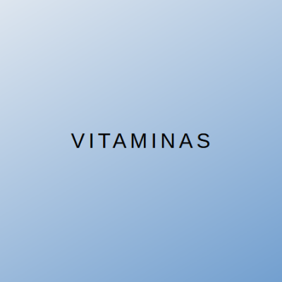fundo azul com a palavra VITAMINAS