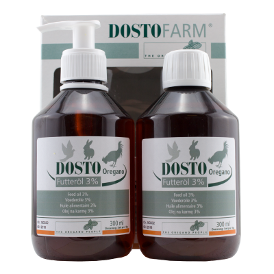 Conjunto de duas garrafas de óleo DOSTO Oregano 300 ml