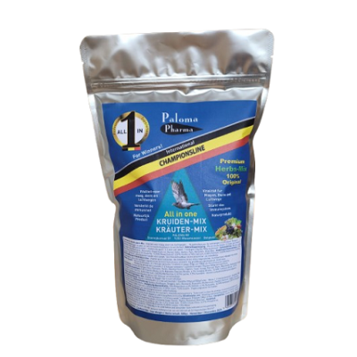 Saco prateado com mistura de ervas para veterinária da marca Paloma Pharma