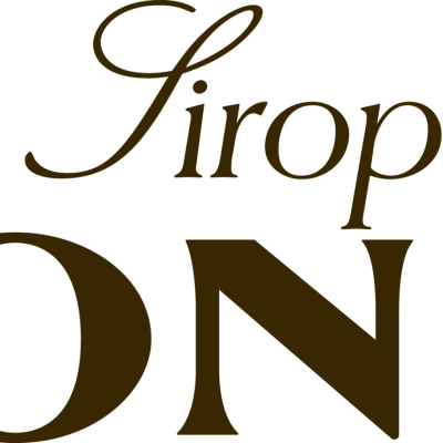 Logotipo com texto Le Sirop de MONIN® em castanho