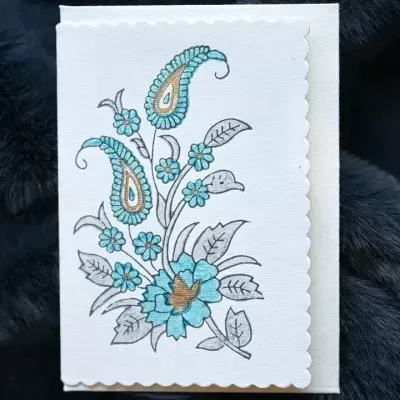 Postal&#x20;Ilustrado&#x20;&#x7C;&#x20;Padr&#x00E3;o&#x20;Floral&#x20;Azul