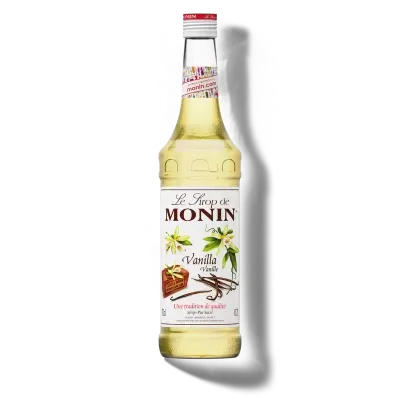 Garrafa de licor Monin sabor baunilha 70cl