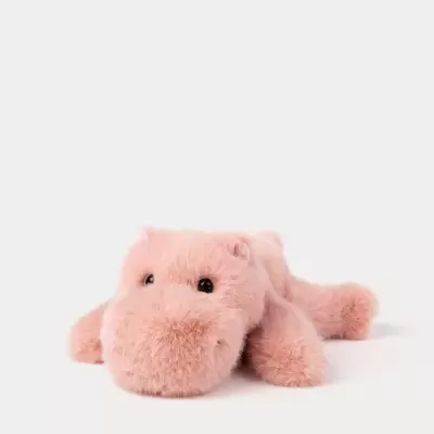 Pelúcia hipopótamo cor de rosa