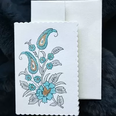 Postal&#x20;Ilustrado&#x20;&#x7C;&#x20;Padr&#x00E3;o&#x20;Floral&#x20;Azul