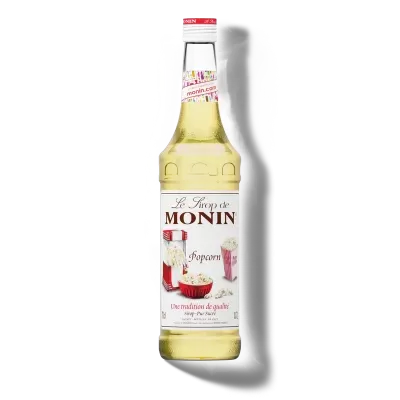 Frasco de xarope sabor pipoca da Monin