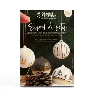 Kit&#x20;DIY&#x20;&#x7C;&#x20;Bolas&#x20;de&#x20;Natal&#x20;em&#x20;Cer&#x00E2;mica