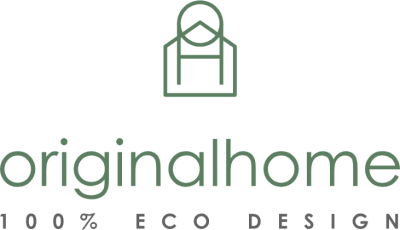 Logótipo da marca originalhome com texto 100% ECO DESIGN