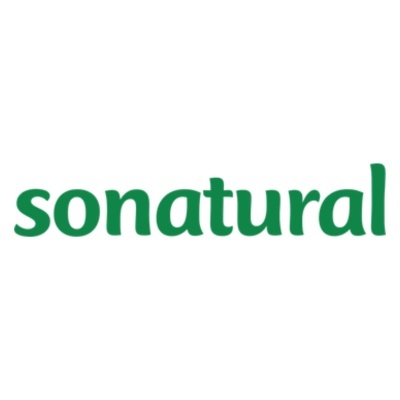 Logo com a palavra sonatural em letras verdes