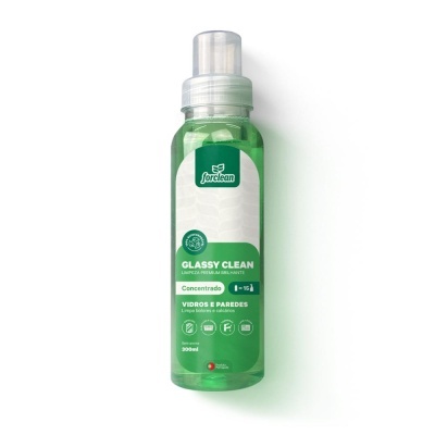 Frasco de líquido de limpeza verde Jorclean Glassy Clean de 300ml