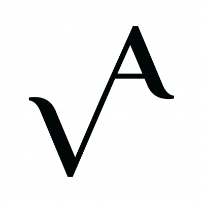 Símbolo matemático raiz quadrada com letra A