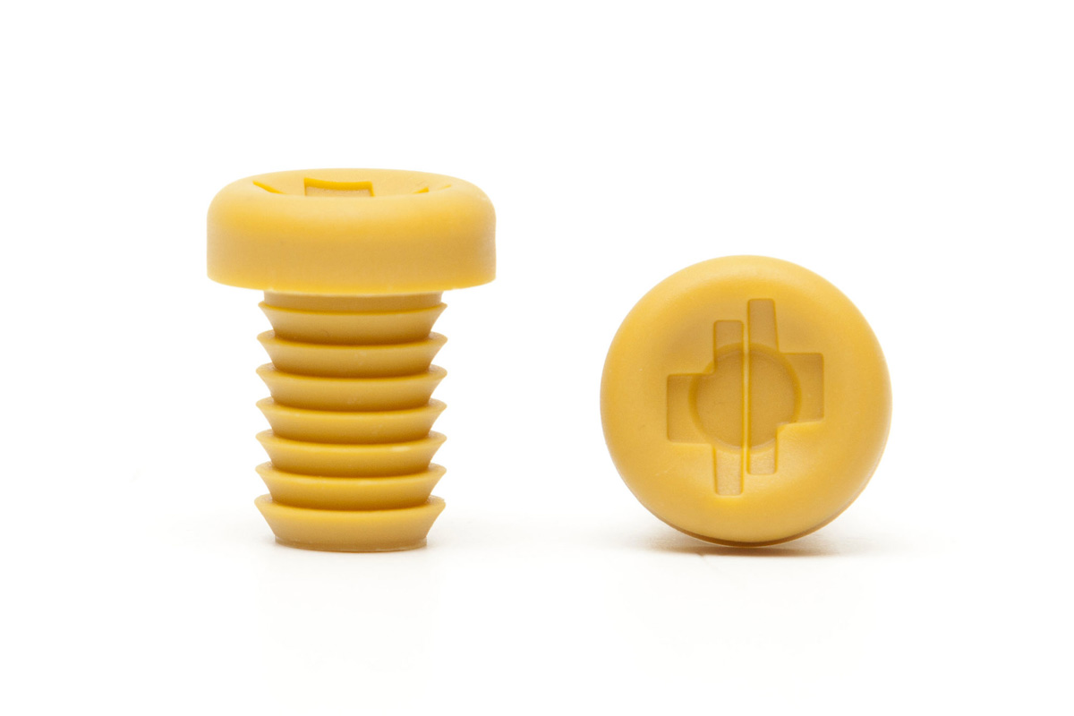LOBO BAR ENDS Parafusos plásticos amarelos com rosca grossa