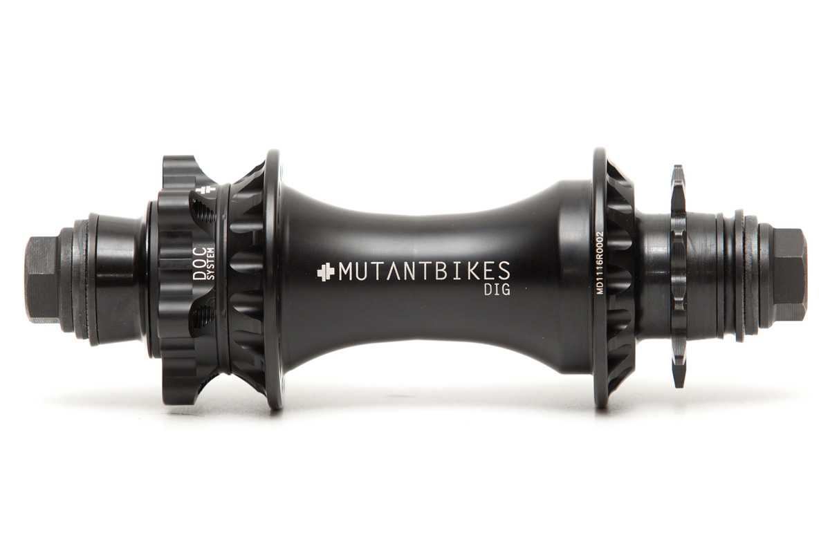 DIG REAR HUB Cubos de roda de bicicleta pretos MUTANTBIKES DIG