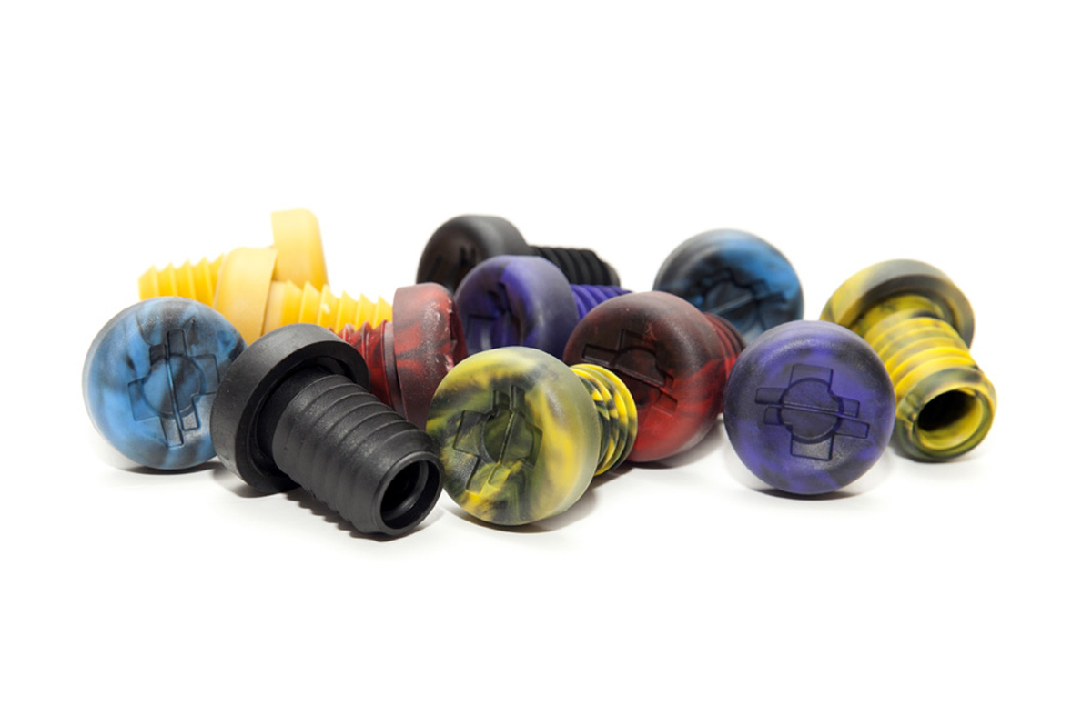 LOBO BAR ENDS Tampões coloridos marmoreados para guiador de bicicleta