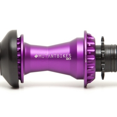Cubo de bicicleta MUTANTBIKES MK4 roxo com porcas pretas